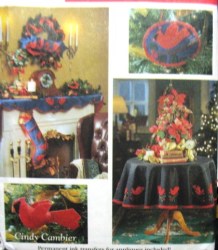 7394 CARDINAL XMAS ORNMNT, LINENS, BANNER,FELT TREESKIRT PATTERN